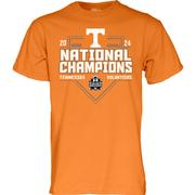 Tennessee 2024 NCAA College World Series Nat Champs Men's Scores Tee